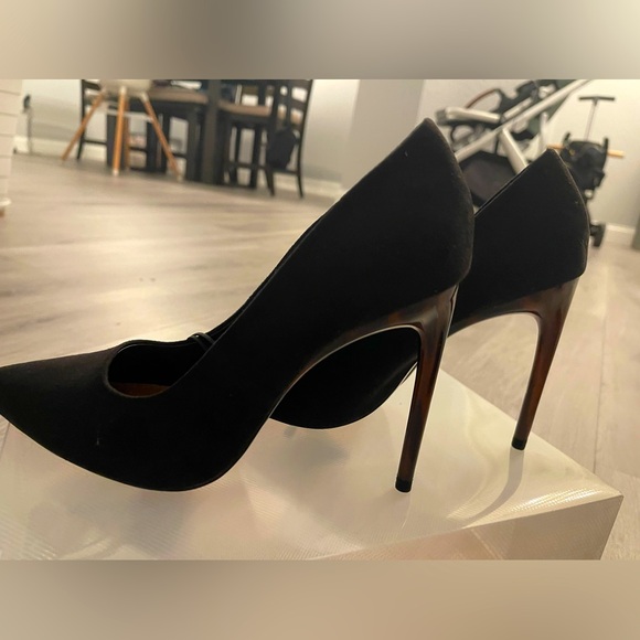 Zara Suede Tortoiseshell Stiletto Heels Sz 39 - NWT - Picture 3 of 6